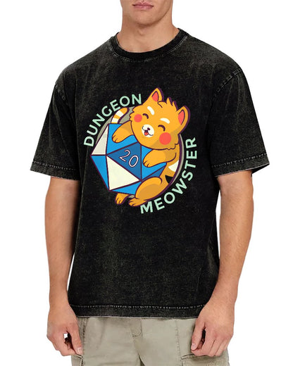 Dungeon Meow Vintage Distressed T-shirt