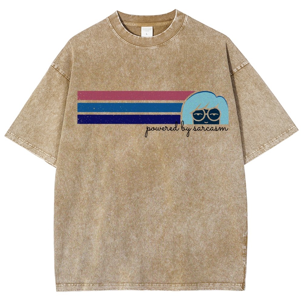 Power By Sarcasm Vintage Distressed T-shirt