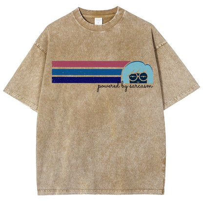 Power By Sarcasm Vintage Distressed T-shirt