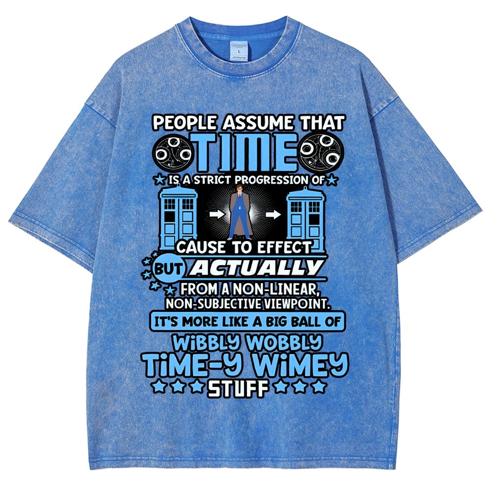 Wibbly Wobbly Timey Wimey Stuff  Vintage Distressed T-shirt