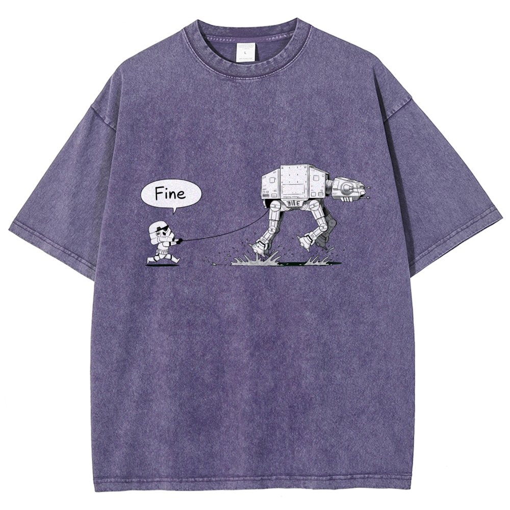 Empire Robot Dog - Space Battles Vintage Distressed T-shirt