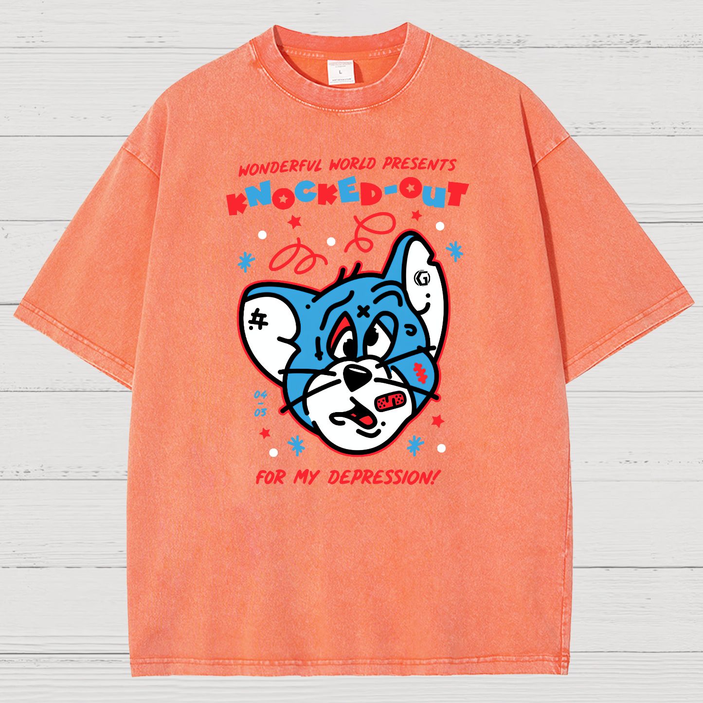 Knocked-Out! Vintage Distressed T-shirt