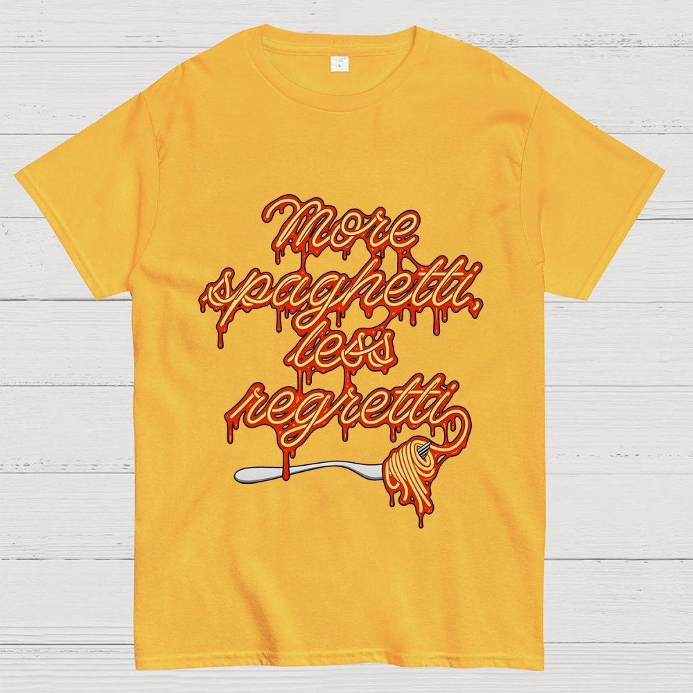 More Spaghetti Less Regretti Geek T-Shirt