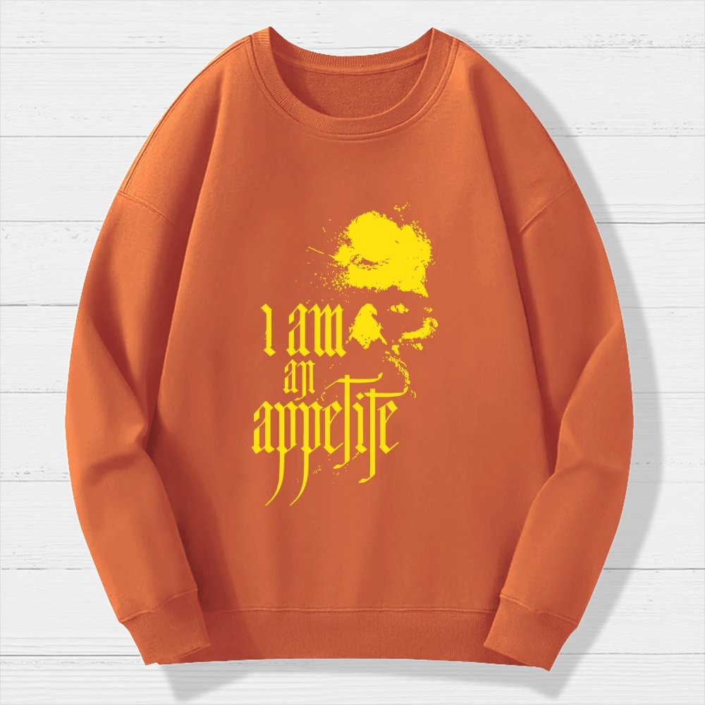 I Am An Appetite Geek Cotton Sweatshirt