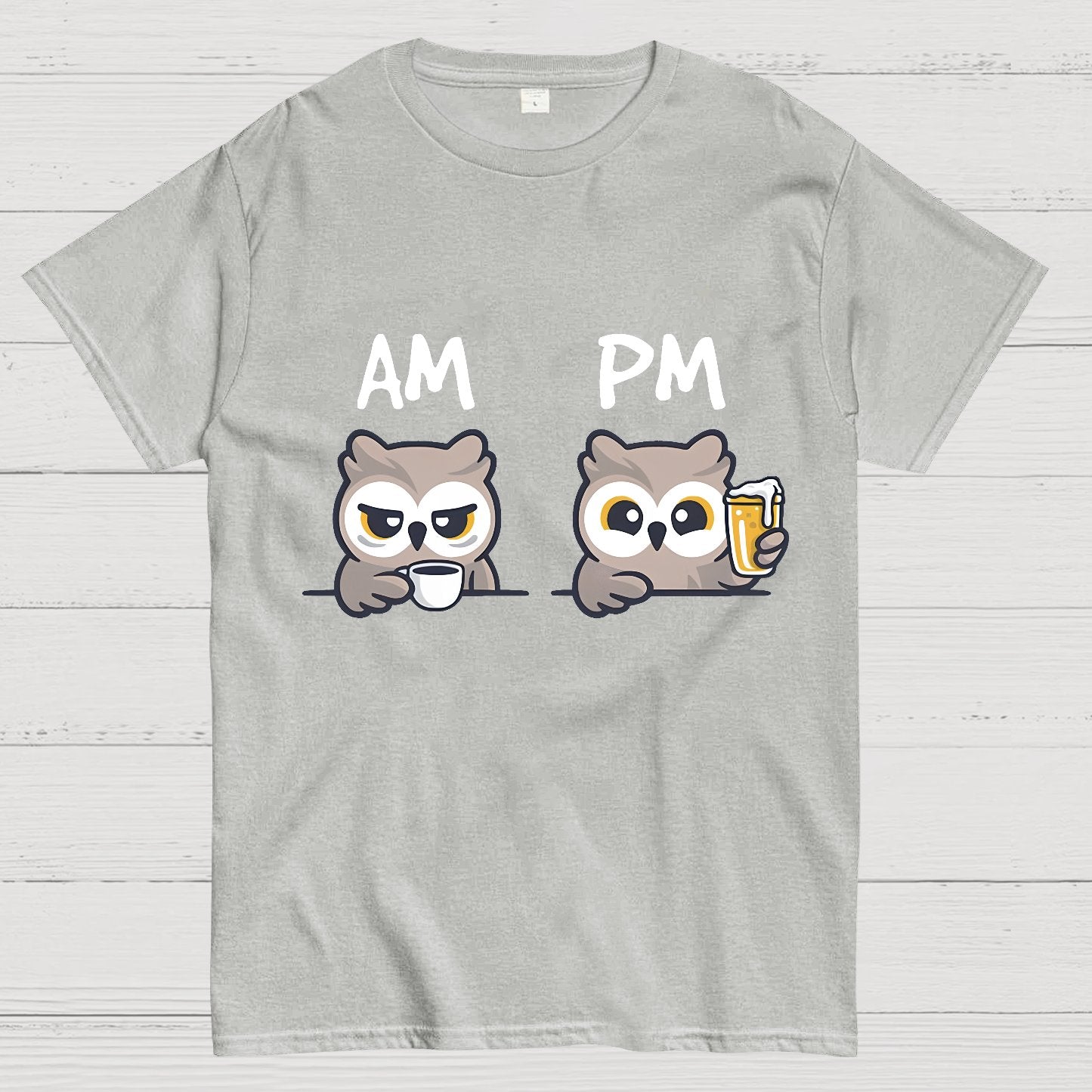 AM PM owl clock Geeky T-Shirt