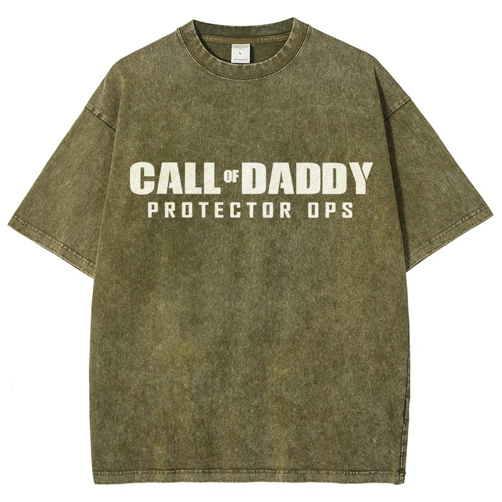 Gamer Dad Call of Daddy Vintage Distressed T-shirt