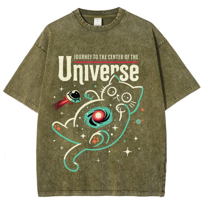 Journey to the Center of the Universe Vintage Distressed T-shirt