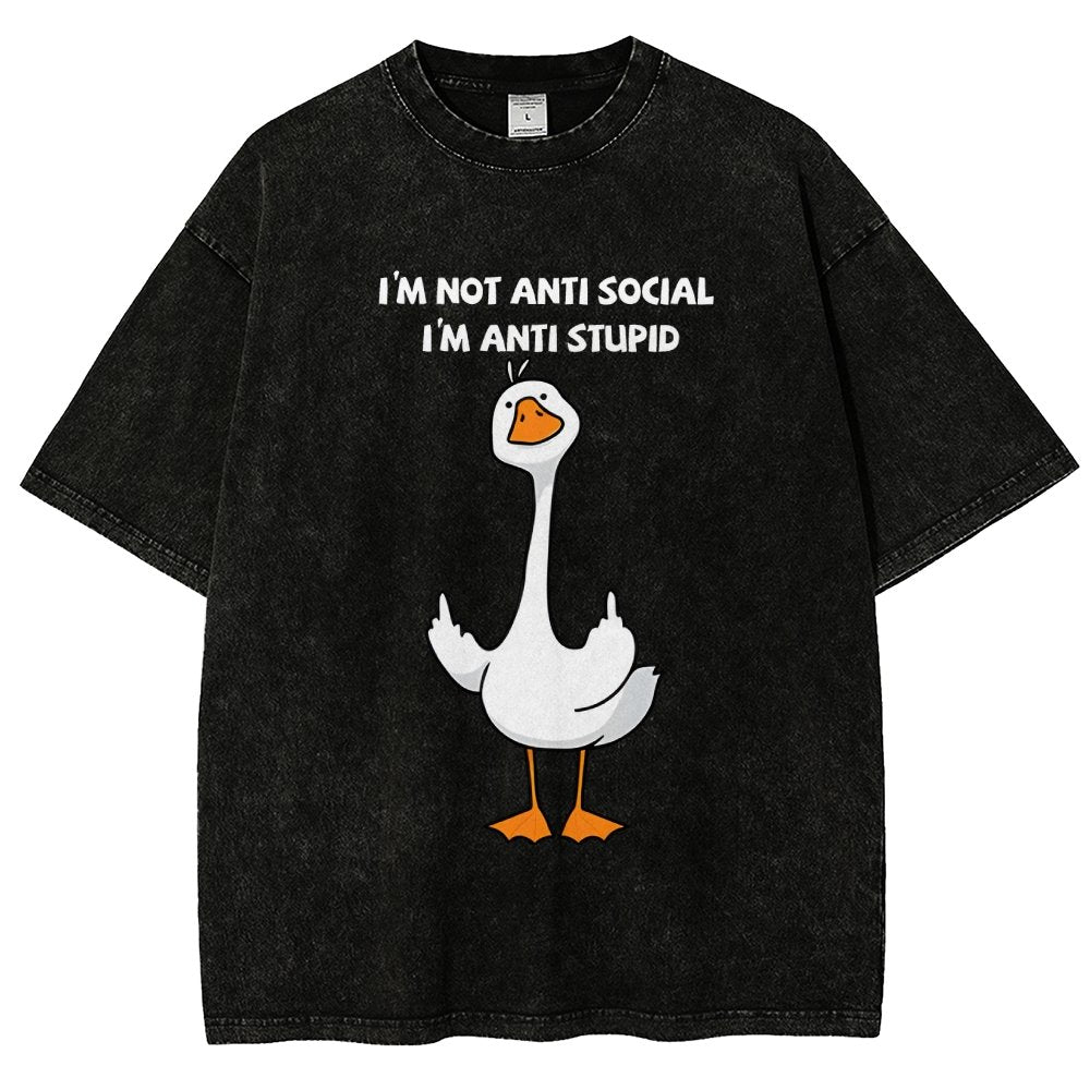 I’M Not Antisocial I’M Antistupid Vintage Distressed T-shirt