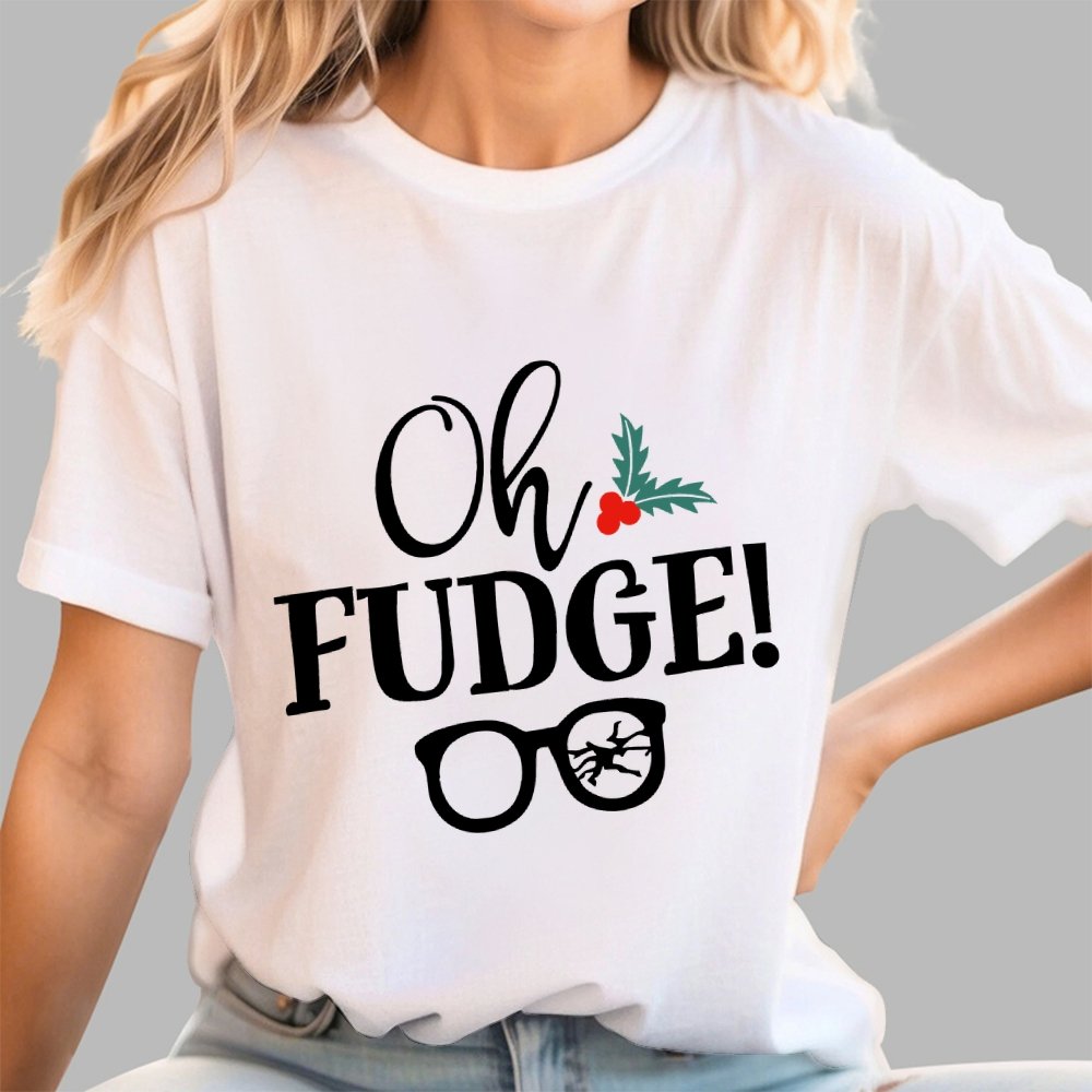 Funny Christmas Oh Fudge Holiday Geek T-Shirt