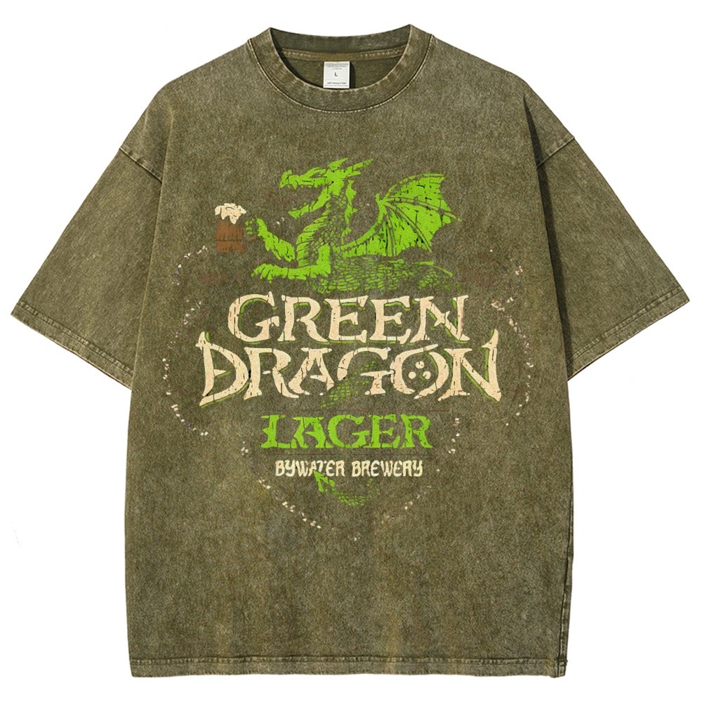 Green Dragon LageVintage Distressed T-shirt
