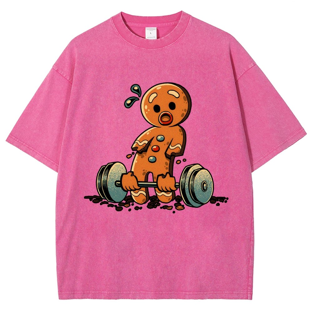 Gingerbread Workout Loosing Arms Vintage Distressed T-shirt