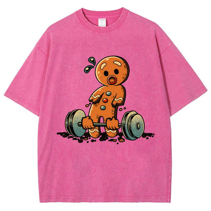 Gingerbread Workout Loosing Arms Vintage Distressed T-shirt