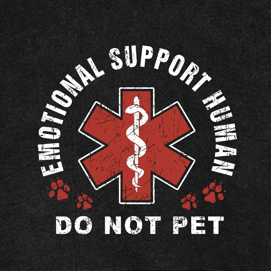 Emotional Support Human Vintage Distressed Hoodie