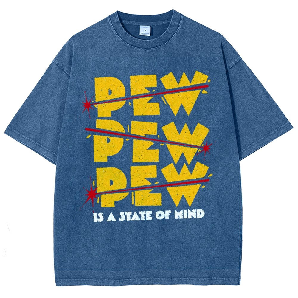 PEW PEW PEW Vintage Distressed T-shirt