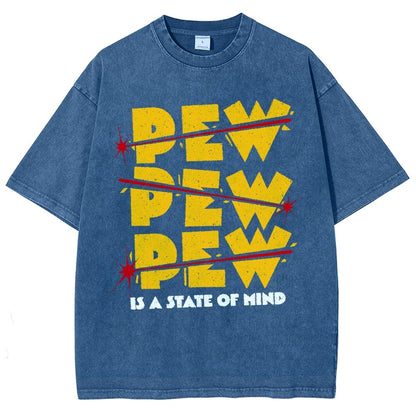 PEW PEW PEW Vintage Distressed T-shirt