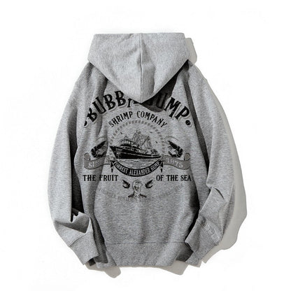 The Fruit Of The Sea Printed Back Unisex Cotton Hoodie