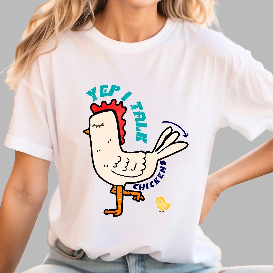 Best Yep I Talk To Chickens Geek T-Shirt