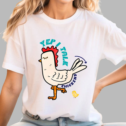 Best Yep I Talk To Chickens Geek T-Shirt