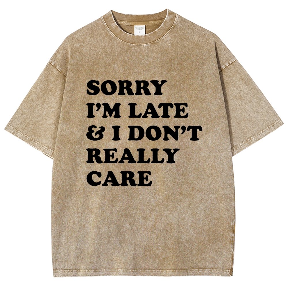 Sorry I'm Late Vintage Distressed T-shirt
