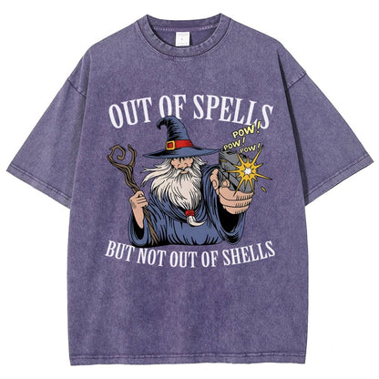 Out of Spells but Not Out of Shells Vintage Distressed T-shirt