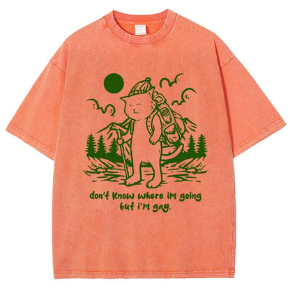 Don't Know Where I'm Going But I'm Gay Vintage Distressed T-shirt