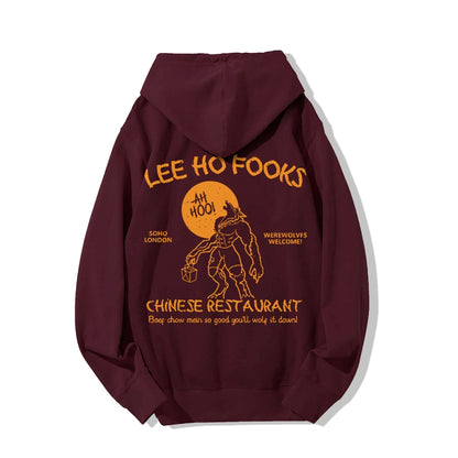 Lee Ho Fooks Chinese Restaurant Printed Back Unisex Cotton Hoodie