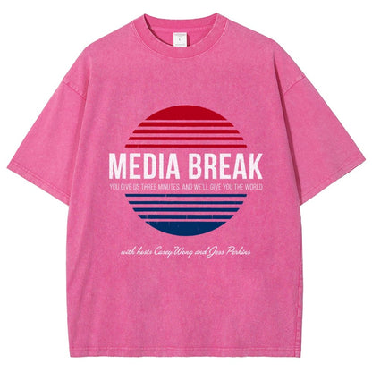 Media Break Vintage Distressed T-shirt