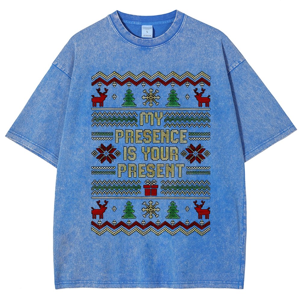My Presence Is Your Present Vintage Distressed T-shirt