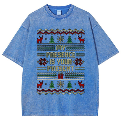 My Presence Is Your Present Vintage Distressed T-shirt