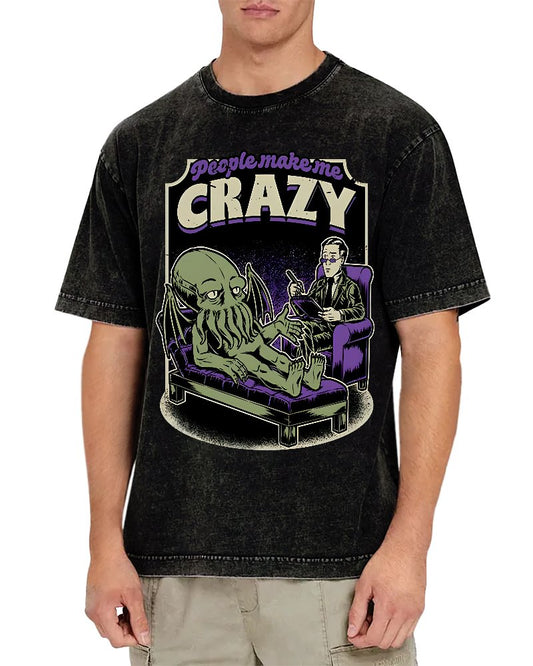 Lovecraft Cthulhu Therapy Vintage Distressed T-shirt