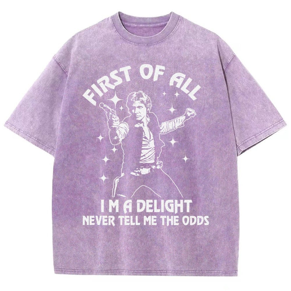 First Of All I'm A Delight Vintage Distressed T-shirt