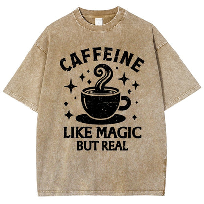 Caffeine Like Magic Vintage Distressed T-shirt