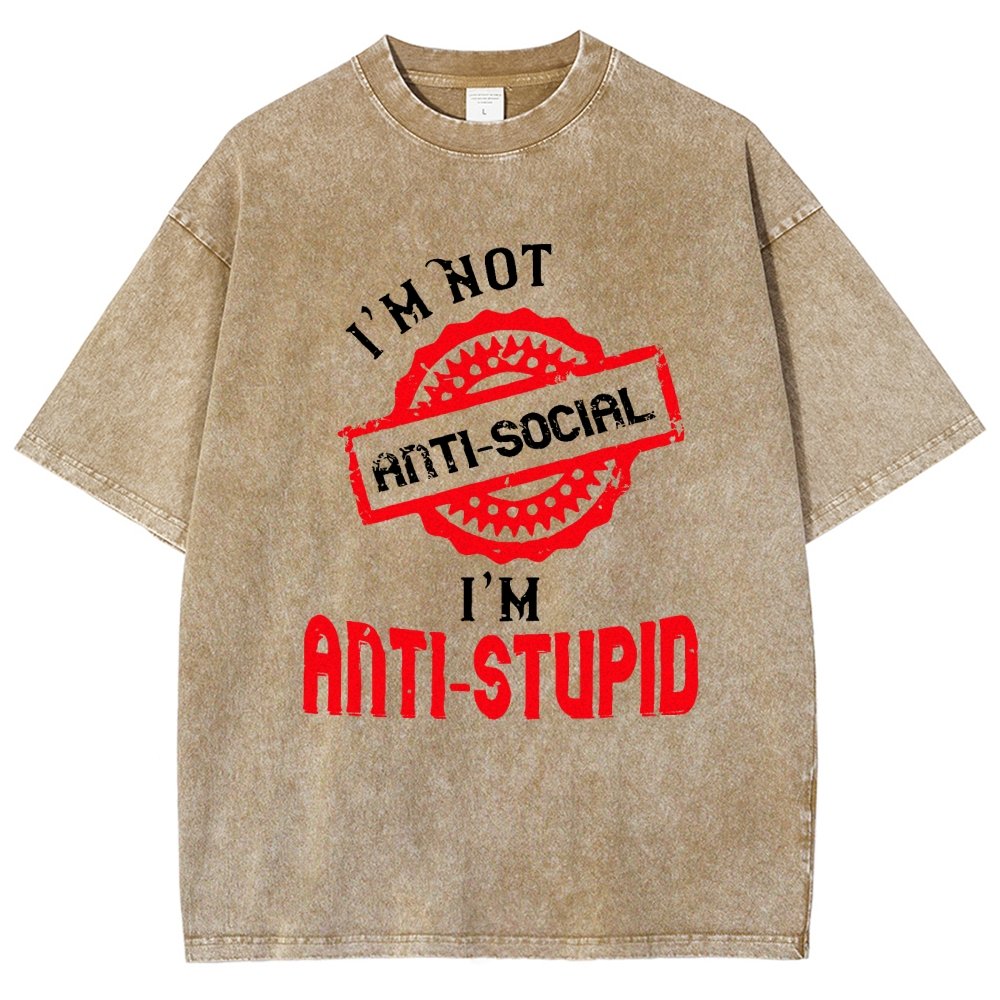 Anti-Stupid Vintage Distressed T-shirt