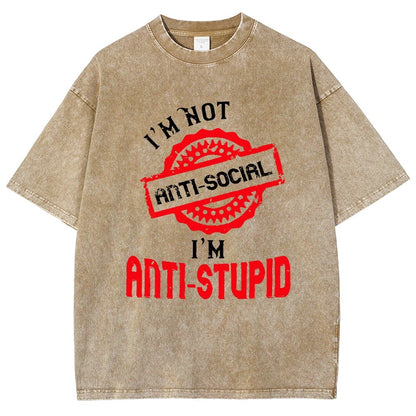 Anti-Stupid Vintage Distressed T-shirt