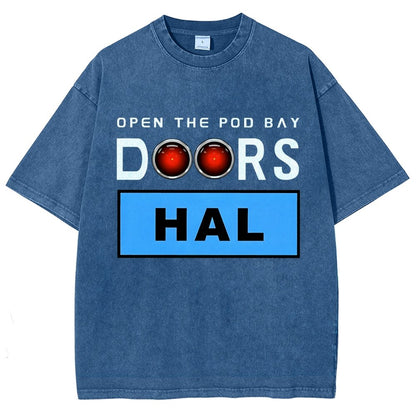 Open The Pod Bay Doors Hal Vintage Distressed T-shirt