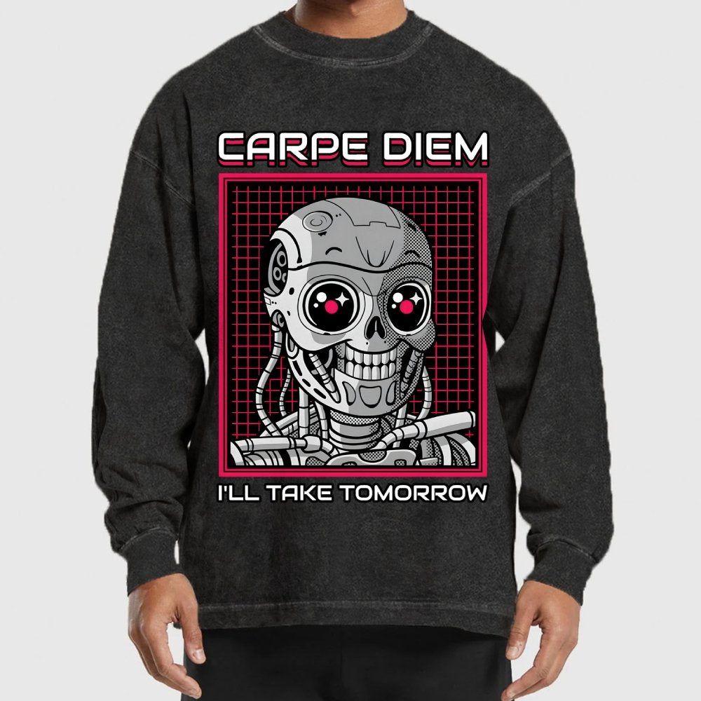 Rise Of The Cute Machine Washed Long Sleeve Tee