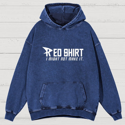 Red Shirt Vintage Distressed Hoodie
