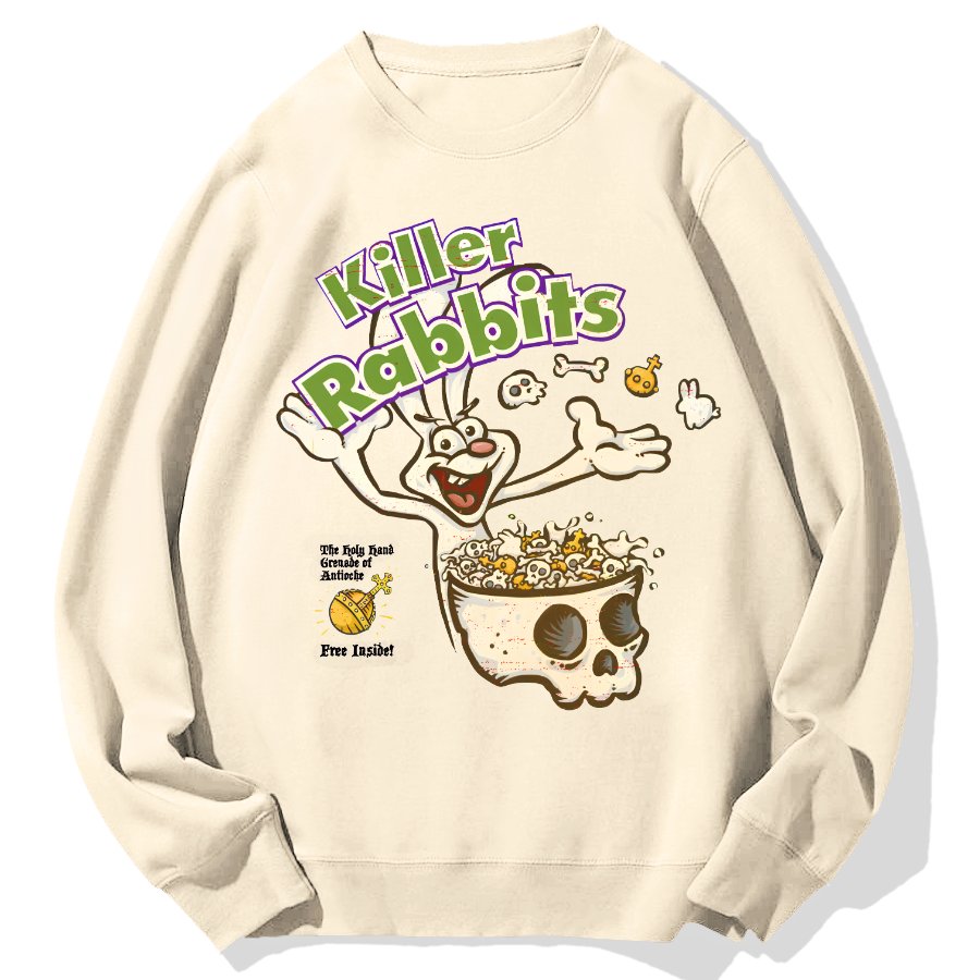 Killer Rabbit Cereal Geek Cotton Sweatshirt