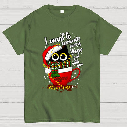 Christmas Cat Geek T-Shirt