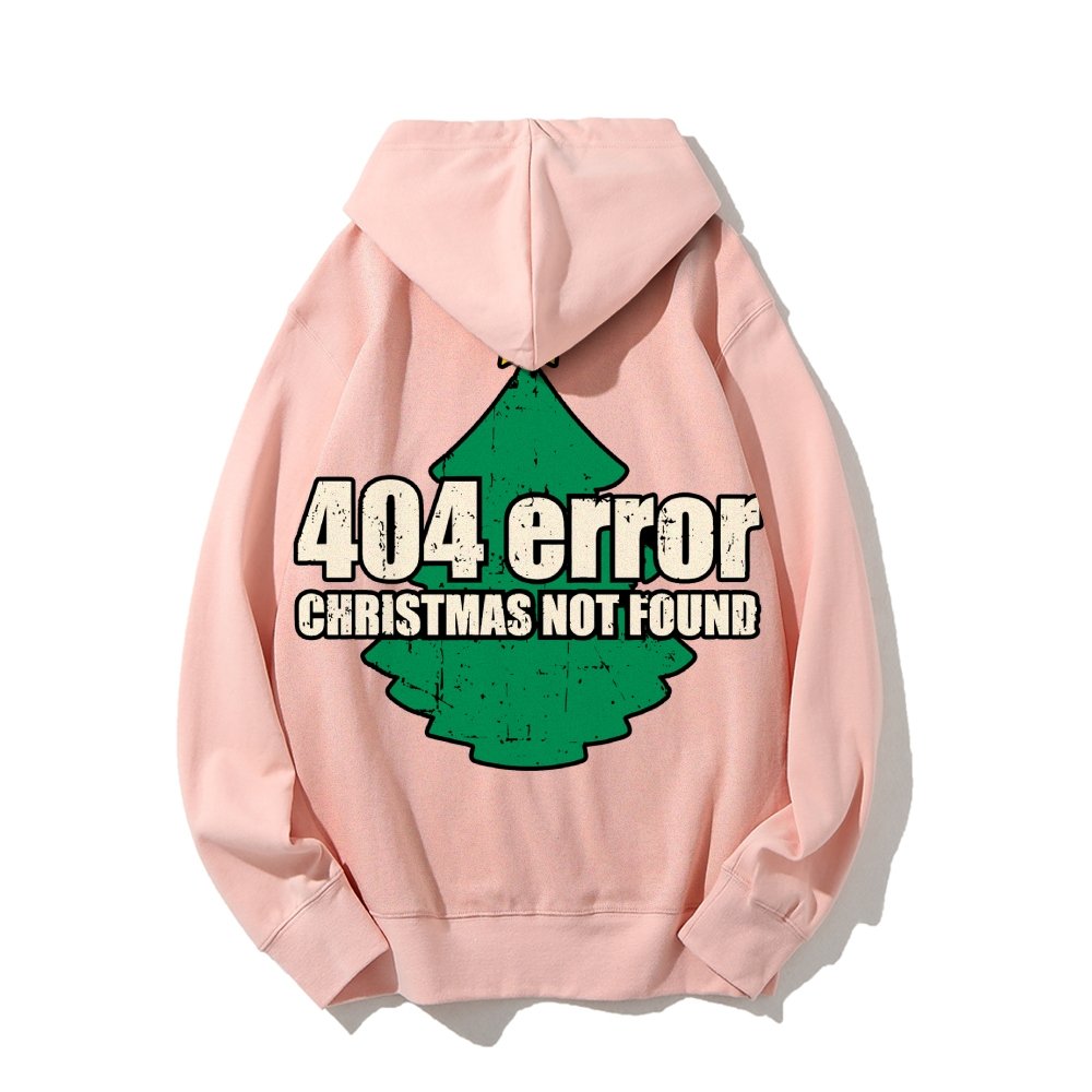Error 404 Printed Back Cotton Hoodie