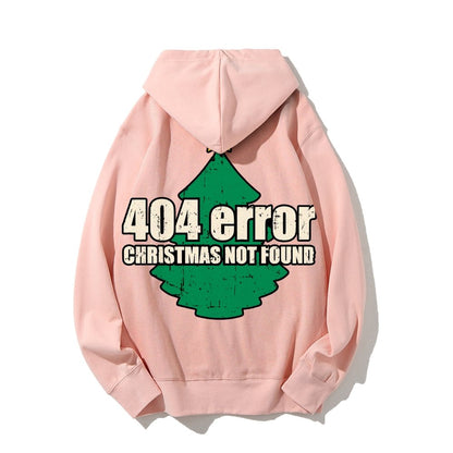 Error 404 Printed Back Cotton Hoodie