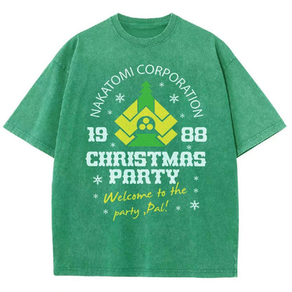 Nakatomi Christmas Party Vintage Distressed T-shirt