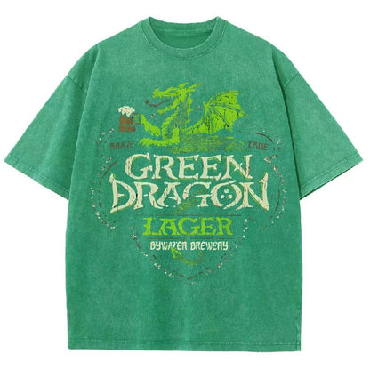 Green Dragon LageVintage Distressed T-shirt