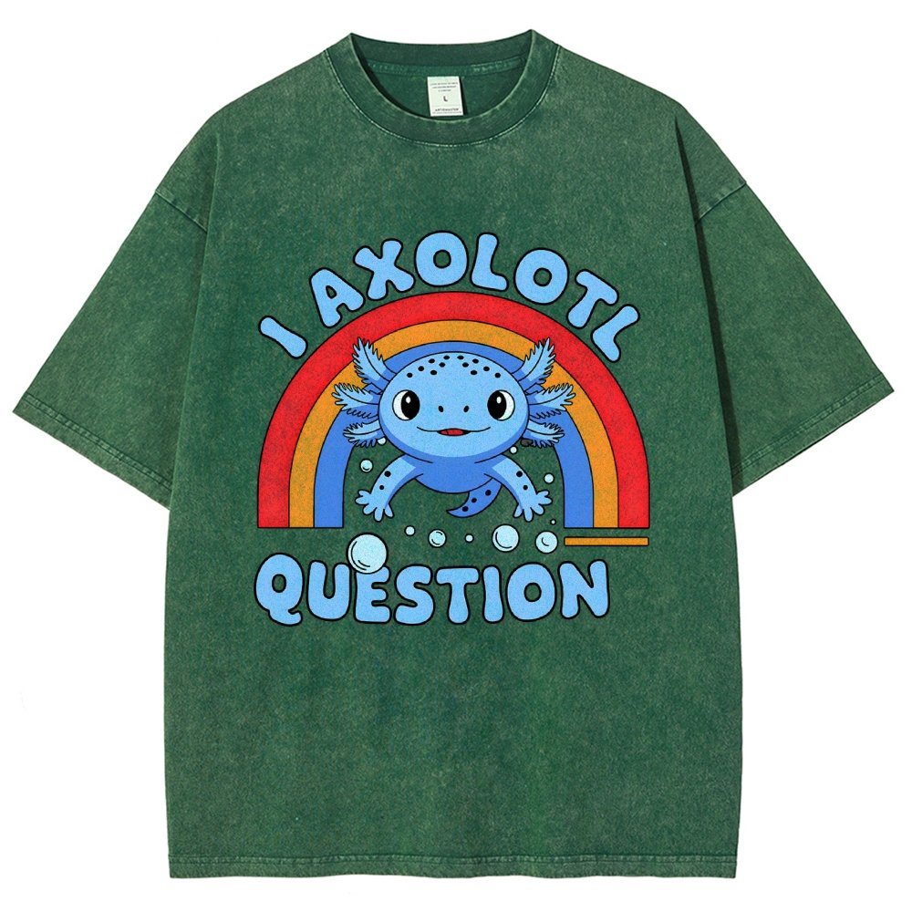 Cute Axolotl I axolotl questions Vintage Distressed T-shirt