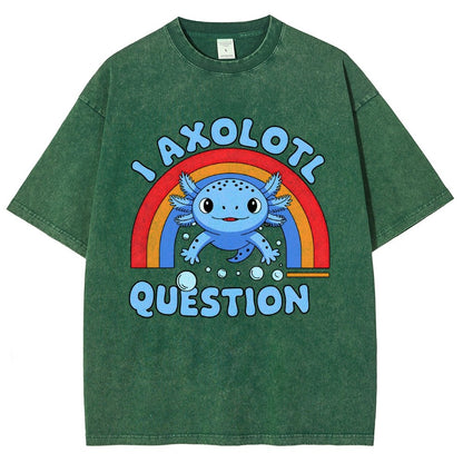 Cute Axolotl I axolotl questions Vintage Distressed T-shirt