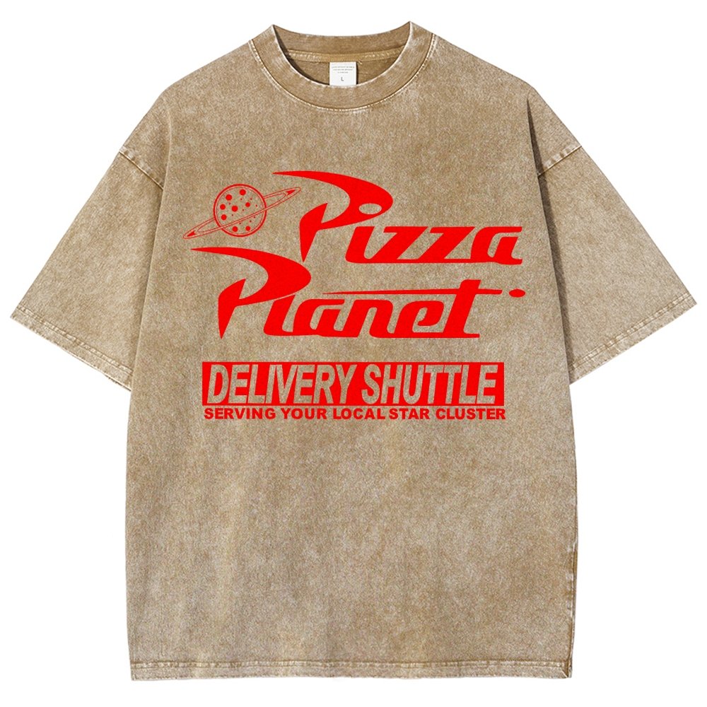 Cosmic Pizza Delivery Vintage Distressed T-shirt