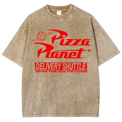 Cosmic Pizza Delivery Vintage Distressed T-shirt