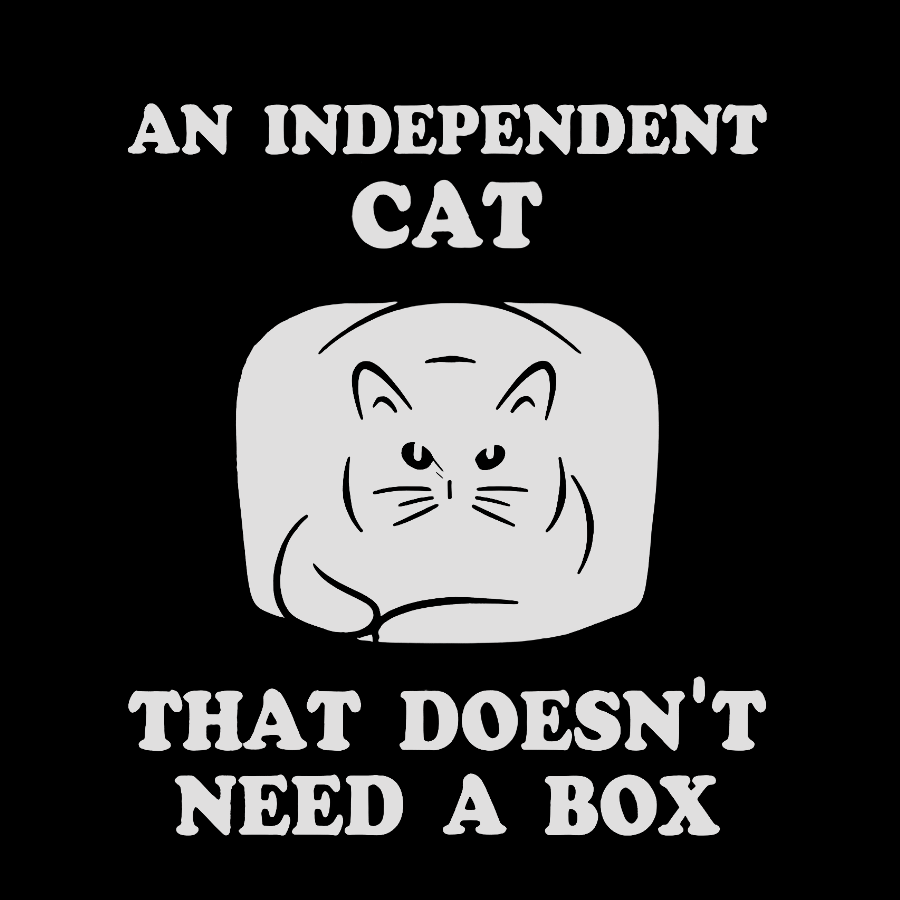 A Independent Cat That Doesn't Need Box Geeky T-Shirt