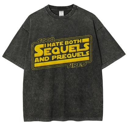 I Hate Sequels Vintage Distressed T-shirt