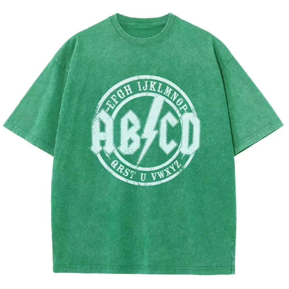Hard Rock Alphabet Vintage Distressed T-shirt
